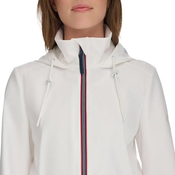 New Tommy Hilfiger Women’s Lightweight Hooded Windbreaker Jacket Size XXL White - Picture 7 of 16